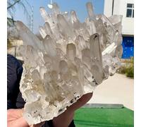 QMKADFQXF Stone White Quartz Crystal Cluster Stone Home Office Desktop Decoration(Size:400-500g) Cristal Naturel Brut