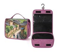 QMKFWT Ancient Town Trousse de toilette étanche avec crochet de suspension pour femme