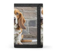 QMKFWT Basset Hound Portefeuille décontracté avec porte-cartes de crédit pour homme et femme