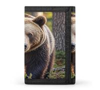 QMKFWT Bear Portefeuille décontracté pour cartes de crédit Organiseur de documents pour homme et femme