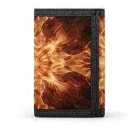 QMKFWT Beau portefeuille décontracté avec porte-cartes de crédit pour homme et femme Motif flamme