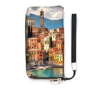 QMKFWT Beau portefeuille italien grande capacité d'embrayage porte-monnaie en cuir PU longue pochette à fermeture éclair portefeuille unisexe, blanc, 20 x 10,5 cm, portefeuille, blanc, 20x10.5cm,