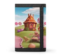 QMKFWT Candy Land Portefeuille décontracté pour cartes de crédit Organiseur de documents pour homme et femme