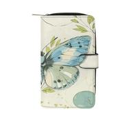 QMKFWT Circles And Green Dots Portefeuille long en cuir avec fenêtre pour carte d'identité