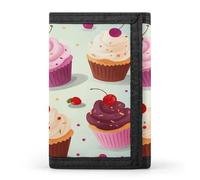QMKFWT Delicious Cupcakes Portefeuille décontracté pour cartes de crédit Organiseur de documents pour homme et femme