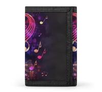 QMKFWT Étui portefeuille coloré Galaxy Note de musique décontracté avec porte-cartes de crédit pour homme et femme