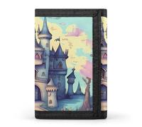 QMKFWT Fairytale Castle Portefeuille décontracté avec porte-cartes de crédit pour homme et femme