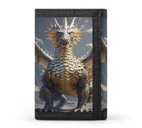 QMKFWT Golden Dragon Portefeuille décontracté pour cartes de crédit Organiseur de documents pour homme et femme