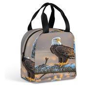 QMKFWT Grand sac à déjeuner isotherme durable et étanche pour le travail, les voyages, les pique-niques