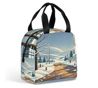 QMKFWT Grand sac à déjeuner isotherme durable et réutilisable pour le travail, les voyages, les pique-niques