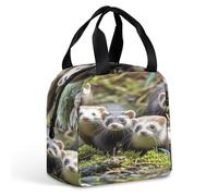 QMKFWT Grand sac à déjeuner isotherme et durable - Portable - Étanche - Réutilisable - Pour le travail, les voyages, les pique-niques