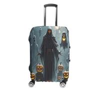 QMKFWT Grim Reaper Housse de bagage de voyage lavable, anti-rayures et anti-poussière pour bagages à roulettes de 48,3 à 81,3 cm, blanc, XL