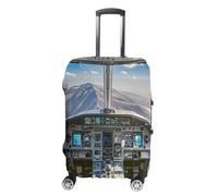 QMKFWT Housse de bagage de voyage lavable anti-rayures anti-poussière pour bagage à roulettes de 48,3 à 81,3 cm, blanc, M