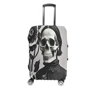 QMKFWT Housse de bagage de voyage lavable anti-rayures anti-poussière pour bagages à roulettes de 48 à 81 cm, blanc, L