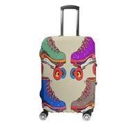 QMKFWT Housse de protection rétro colorée pour patins à roulettes, lavable, anti-rayures et anti-poussière pour bagages à roulettes de 48,3 à 81,3 cm, blanc, S