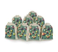 QMKFWT Insect Atlas Petites pochettes de rangement réutilisables en toile de jute en coton pour bonbons, jouets, bijoux, friandises, cadeaux de fête d'anniversaire