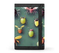 QMKFWT Insect Atlas Portefeuille décontracté pour cartes de crédit Organiseur de documents pour homme et femme