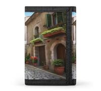 QMKFWT Italian Town Street Portefeuille décontracté pour cartes de crédit Organiseur de documents pour homme et femme