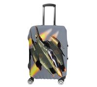 QMKFWT Jet Fighters Housse de protection lavable anti-rayures anti-poussière pour bagages à roulettes de 48,3 à 81,3 cm, blanc, S