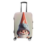 QMKFWT Joli chapeau de nain de voyage, housse de bagage lavable, anti-rayures, protection contre la poussière, housse de protection pour bagages à roulettes de 48 à 81 cm, blanc, M