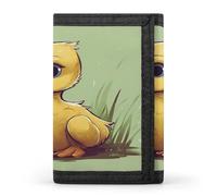 QMKFWT Little Duck Portefeuille décontracté pour cartes de crédit et documents de qualité supérieure pour homme et femme aux yeux bleus