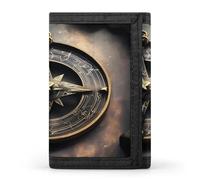 QMKFWT Magical Design Portefeuille décontracté pour cartes de crédit Motif runes nordiques boussole pour homme et femme