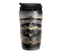 QMKFWT Magical Design - Tasse à café réutilisable et isotherme avec couvercle à double paroi anti-déversement pour café glacé/chaud, cadeau pour les mères et les pères