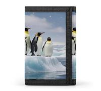 QMKFWT Penguins On The Iceberg Portefeuille décontracté avec porte-cartes de crédit pour homme et femme