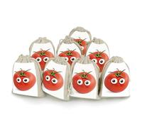 QMKFWT Petites pochettes de rangement réutilisables en mousseline de jute avec cordon de serrage I Love You from My Head Tomatoes pour bonbons, jouets, bijoux, friandises, cadeaux de fête