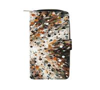 QMKFWT Pois of Different Portefeuille long en cuir pour chéquier classique à deux volets pour femme avec fenêtre d'identification