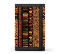 QMKFWT Portefeuille africain rayé décontracté porte-cartes de crédit organiseur de documents pour homme et femme