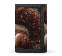 QMKFWT Portefeuille décontracté avec motif écureuil brodé pour cartes de crédit, étui de rangement de documents de qualité supérieure pour homme et femme