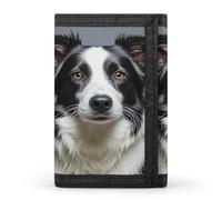 QMKFWT Portefeuille décontracté Border Collie avec porte-cartes de crédit pour homme et femme