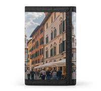 QMKFWT Portefeuille décontracté pour cartes de crédit et documents d'architecture italienne pour homme et femme