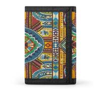 QMKFWT Portefeuille décontracté pour cartes de crédit et documents de style africain pour homme et femme