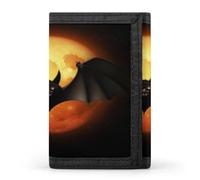 QMKFWT Portefeuille décontracté pour cartes de crédit Halloween chauve-souris pour homme et femme