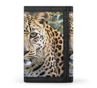 QMKFWT Portefeuille décontracté pour cartes de crédit Motif léopard africain pour homme et femme