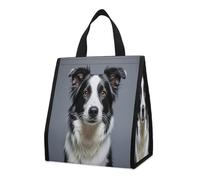 QMKFWT Sac à déjeuner isotherme Border Collie pliable et réutilisable pour homme et femme