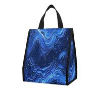 QMKFWT Sac à déjeuner isotherme pliable et réutilisable pour homme et femme Bleu électrique