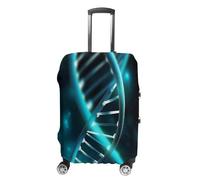 QMKFWT Science Gene Strand Housse de bagage de voyage lavable anti-rayures anti-poussière Housse de protection pour bagages à roulettes Convient aux bagages de 48,3 à 81,3 cm, blanc, M