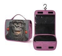 QMKFWT Smiling Gorilla Trousse de toilette étanche avec crochet de suspension pour femme