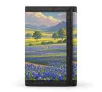 QMKFWT Texas Bluebonnets Portefeuille décontracté avec porte-cartes de crédit pour homme et femme