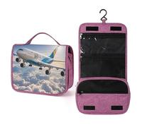 QMKFWT Trousse de toilette en avion étanche avec crochet de suspension pour femme