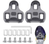 QMLING Crampons de vélo compatibles avec les pédales Look Keo, plaques de pédales de vélo de route, Float 4,5°, gris - Accessoires de vélo