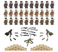 QMLING Ensemble d'armes militaires pour figurines, 30 mini figurines de soldats, jouets Ww2, armes d'armée, kit militaire Ww2 pour enfants cadeaux