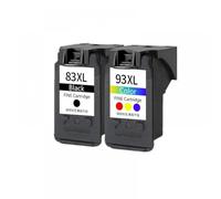 QMLQRGKF 1set Cartouches à Encre remanufacturées Compatible avec PG83 Black et Cl93 Couleur Compatible avec Les imprimantes E518 E608 E618