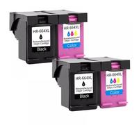 QMLQRGKF Cartouche à Encre Compatible Compatible avec Les imprimantes de Bureau 664xl Remplacement Compatible avec 1115 2135 3635 1118 2138 3636 3638 4536(2Black 2Color)