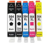 QMLQRGKF Cartouche d'encre 564 XL 564XL 546XL Compatible avec diverses imprimantes, Dont D5445 D5460 D5463 D5468 C5324 C5370 C5373 C309a B109a B110a 6510 4610 4620(1 Set)