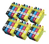 QMLQRGKF Cartouches à Encre compatibles Compatible avec imprimantes T1291 T1292 T1293 T1294 Multipack de Remplacement Compatible avec SX435W SX235W WF-3520 WF-3540(6SET)