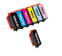 QMLQRGKF Cartouches d'encre 378XL compatibles Compatible avec imprimantes Photo XP 8500 XP 8600 XP 8605, Encre de Remplacement(6PACK and 1BLACK)